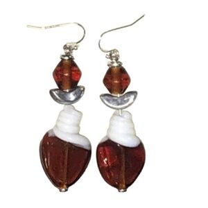 HANDMADE Unbranded BEADED Christmas Tree Light
Bulb ANGEL Earrings